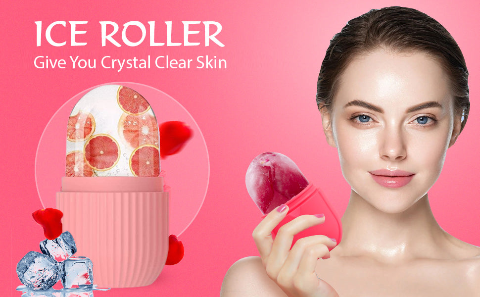 Ice Roller for Face, Ice Roller for Face Massager, Face Ice Roller to Enhance Skin Glow, Shrink & Tighten Pores, Reusable Facial Ice Roller Face Ice Treatment (Multicolor)